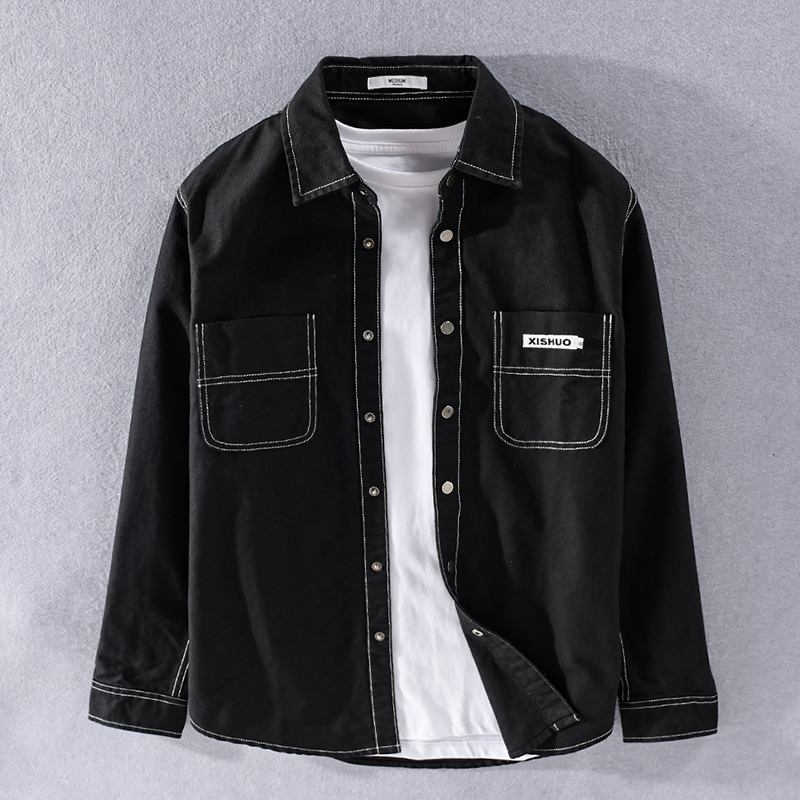 2021 Autumn and Spring Long Sleeve 100% Cotton Black Shirt Retro-solid Make Shirts for Thick Men's Jackets Hdeq
2021 Autumn and Spring Long Sleeve 100% Cotton Black Shirt Retro-solid Make Shirts for Thick Men's Jackets Hdeq