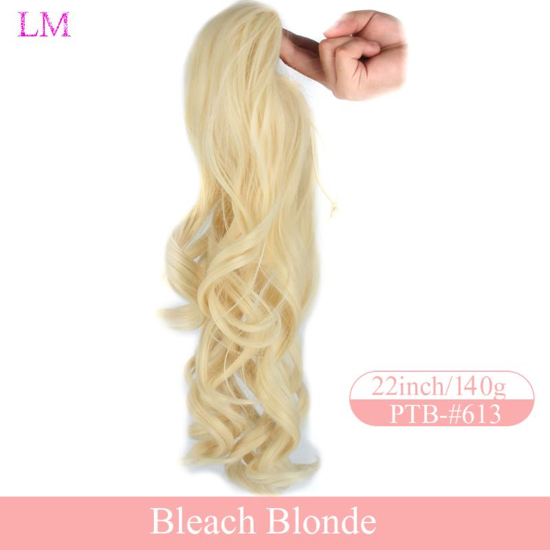 Synthetic Wigs LM Drawstring Curly Ribbon Ponytails Clip In Hair 55cm,22" Pony Tail Horsetail Hairpieces Ponytail
