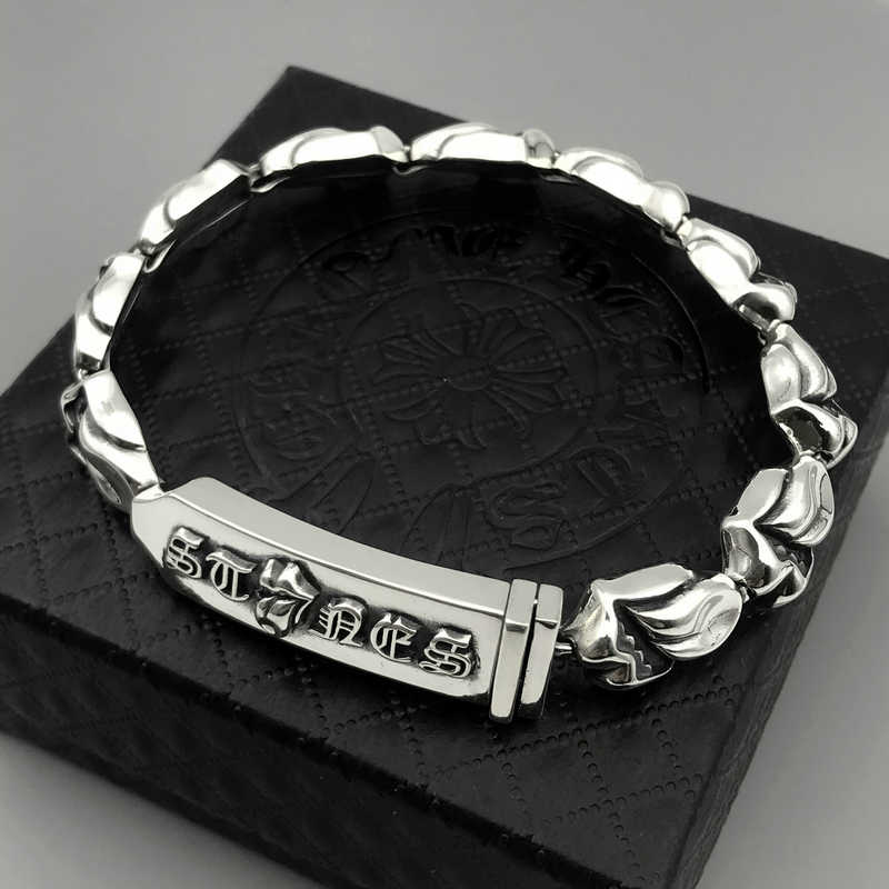 Chrome/Crosin 925 Sterling Ch Punk Fashion Personalized Thai Silver Sanskrit Tongue Bracelet Hand Brand Men's Model Fashion Bracelet, Golden;silver
Chrome/Crosin 925 Sterling Ch Punk Fashion Personalized Thai Silver Sanskrit Tongue Bracelet Hand Brand Men's Model Fashion Bracelet, Golden;silver