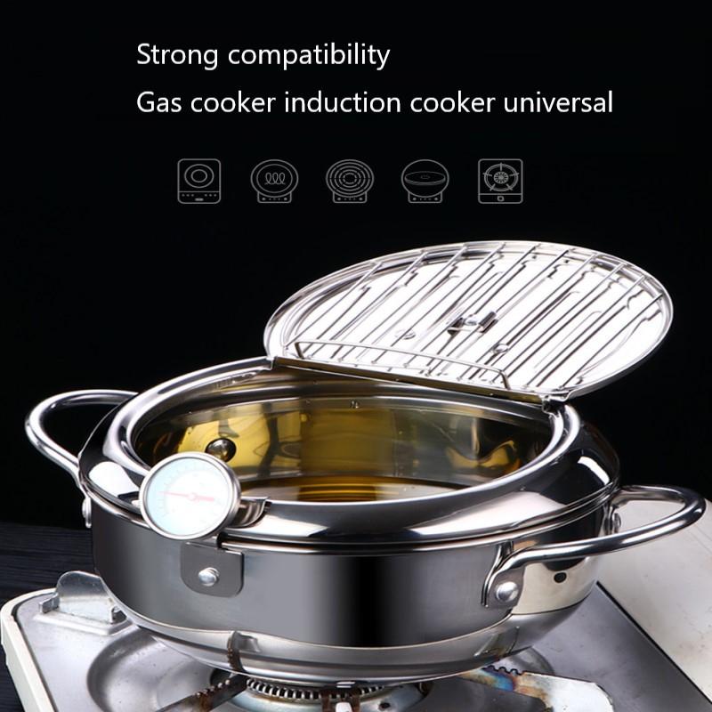 1pcs Universal 20cm High-quality Stainless Steel Temperature-controllable Flip Fryer Household Mini Induction Cooker Pans
1pcs Universal 20cm High-quality Stainless Steel Temperature-controllable Flip Fryer Household Mini Induction Cooker Pans