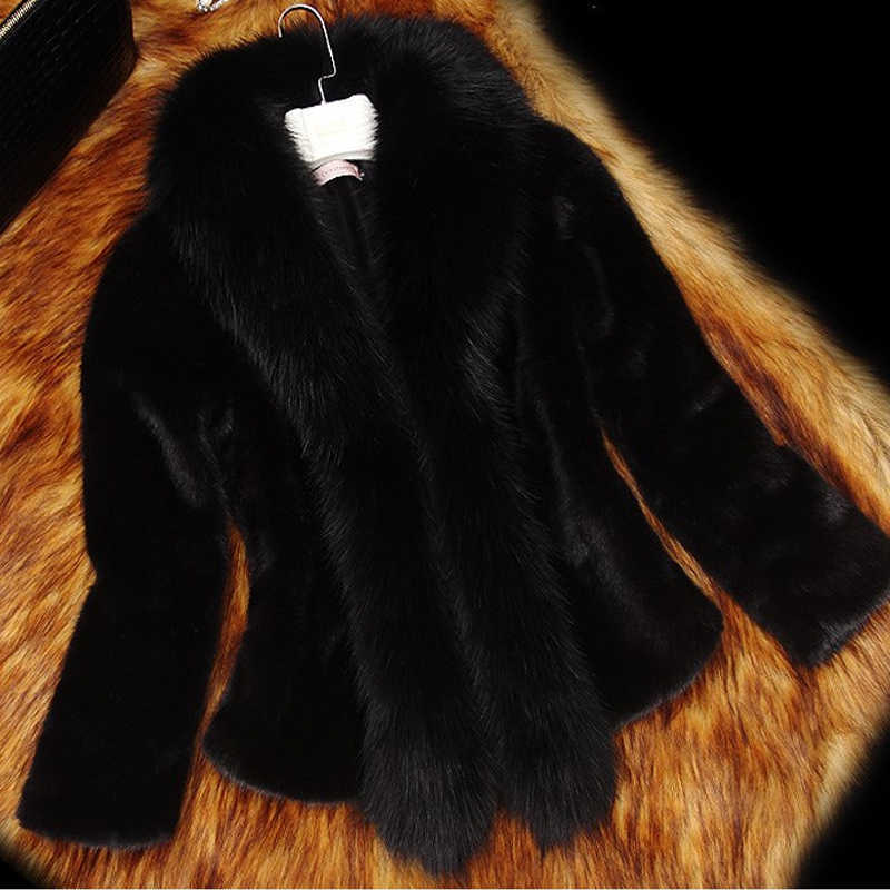Winter Women Fur Coats White Black Thick Warm Faux Fur Jacket Short Outerwear 210902
