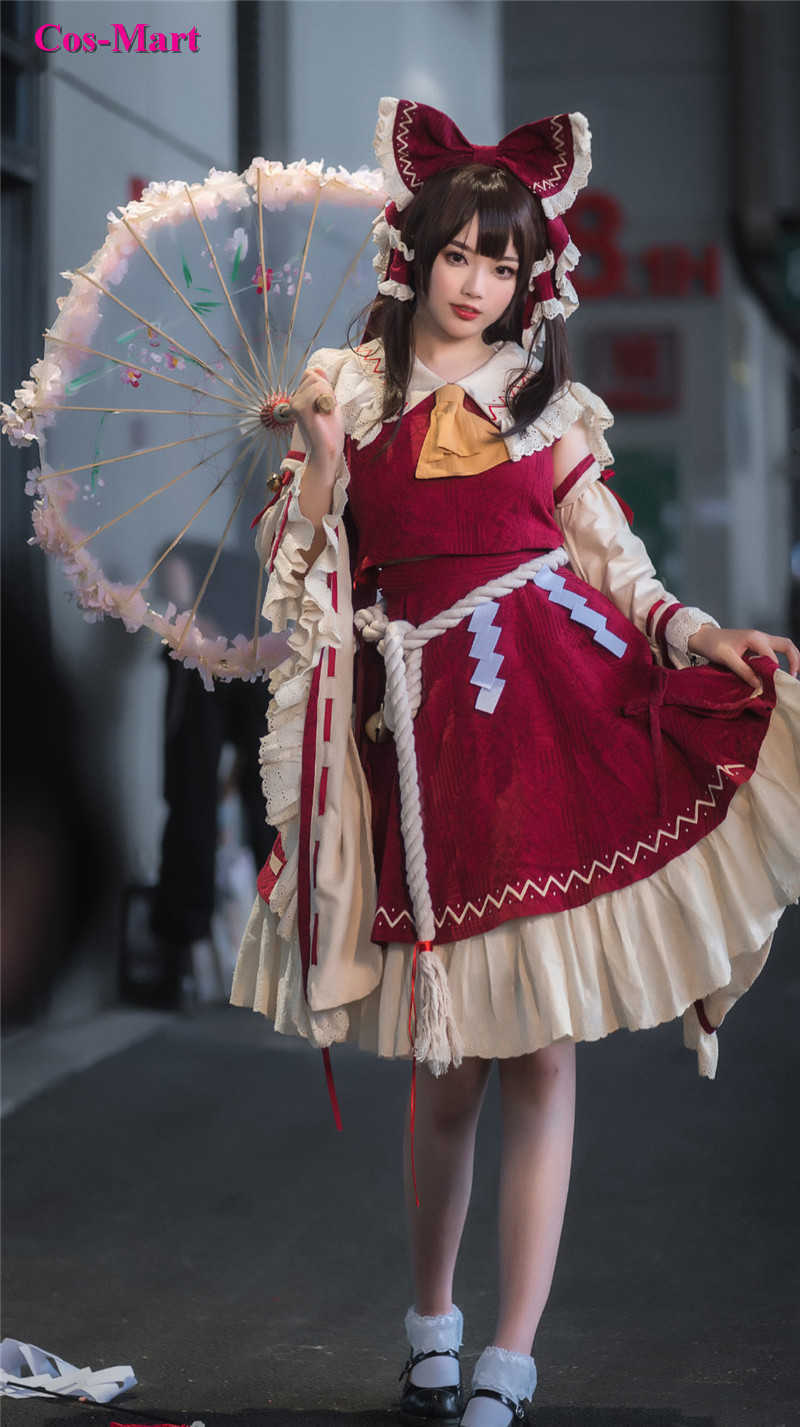 Game Touhou Project Hakurei Reimu Cosplay Costume Fashion Gorgeous Uniforms Female Activity Party Role Play Clothing S-XL Y0913