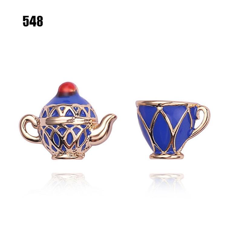 Pendant Necklaces Boho Hand Made Tea Cup Necklace Woman Collier Sweater Chain Clothing Accessories Long Enamel Collane Jewelry