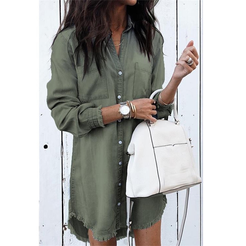 LgucH Denim Shirt Women Jeans Shirt Vintage Jean Womens Tops and Blouses Large Big Plus Size Female Clothes Gray 5xl 4xl T200321