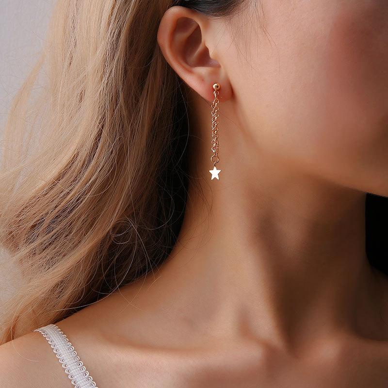 Dangle & Chandelier Gold Color Alloy Star Chain Tassel Earrings For Women Hanging Pendant Drop Ear Rings Brincos Oorbellen Jewelry
Dangle & Chandelier Gold Color Alloy Star Chain Tassel Earrings For Women Hanging Pendant Drop Ear Rings Brincos Oorbellen Jewelry