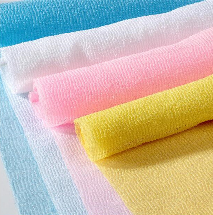 30*90cm Salux Nylon Japanese Exfoliating Beauty Skin Shower Wash Cloth Towel Back Scrub Bath Brushes lti Colors Free DHL WX9-440 Free shipping