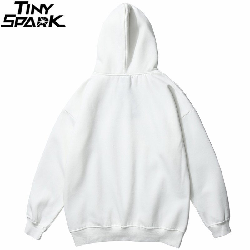 Mens Hip Hop Streetwear Hoodie Angel Girl Print Sweatshirt Loose Cotton Fleece Pullover Autumn Winter Black Hoodie Hipster 201020