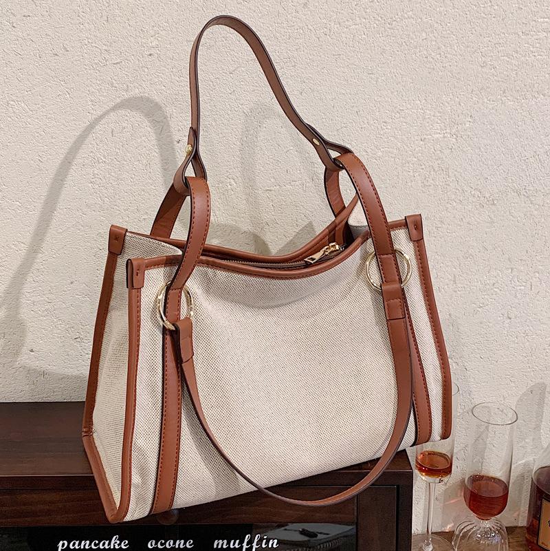 Evening Bags Large Capacity Woman Tote Bag Simple Canvas Handbag Personality All-match Shoulder Fashion Tide 2022 Shopping Pack, Brown
Evening Bags Large Capacity Woman Tote Bag Simple Canvas Handbag Personality All-match Shoulder Fashion Tide 2022 Shopping Pack, Brown
