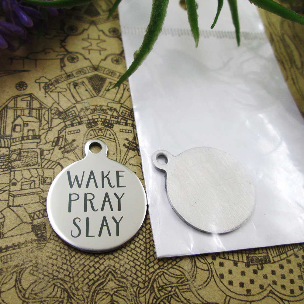 40pcs--stainless steel charms"Wake Pray Slay" more style choosing DIY pendants fo necklace
40pcs--stainless steel charms"Wake Pray Slay" more style choosing DIY pendants fo necklace