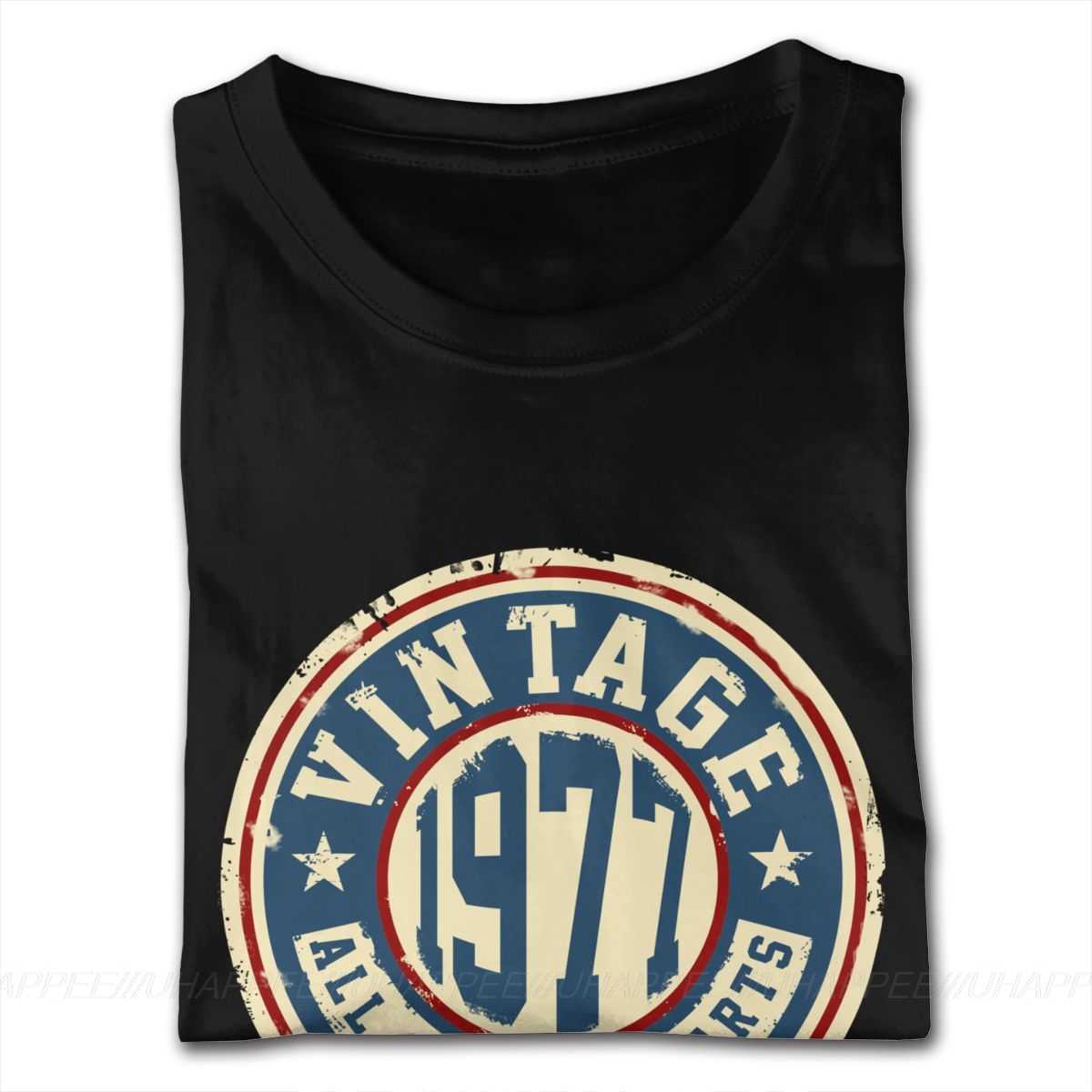 Custom Made 40th Birthday Gift Vintage 1977 All Original Parts T Shirt Mens Print Short Sleeved Round Neck T-Shirts 210629