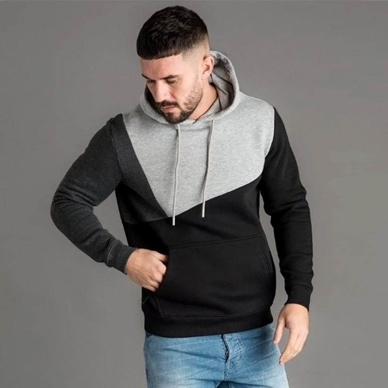 Mens Hoodies Sweatshirt Streetwear Patchwork Hoody Pullover Black White Hoodie Men Winter Fleece Sweatshirts Clothing 201020