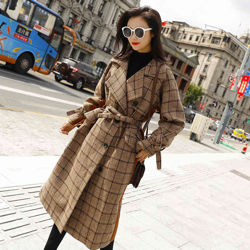 Women's Wool & Blends Trench female-style Korean women's coat long retro with loose belt feather duster jacket for office clothes UIEB, 1# shoe box
Women's Wool & Blends Trench female-style Korean women's coat long retro with loose belt feather duster jacket for office clothes UIEB, 1# shoe box