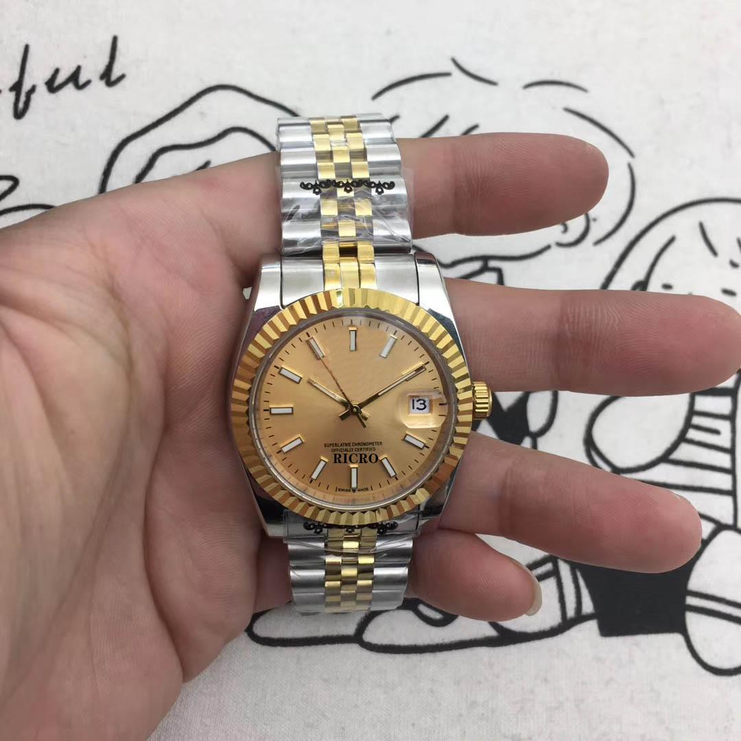 Men's watch, 36 mm dial, mechanical automatic chain, 2813 movement, stainless steel watchband, sapphire glass, folding buckle, wholesal, Slivery;brown
Men's watch, 36 mm dial, mechanical automatic chain, 2813 movement, stainless steel watchband, sapphire glass, folding buckle, wholesal, Slivery;brown