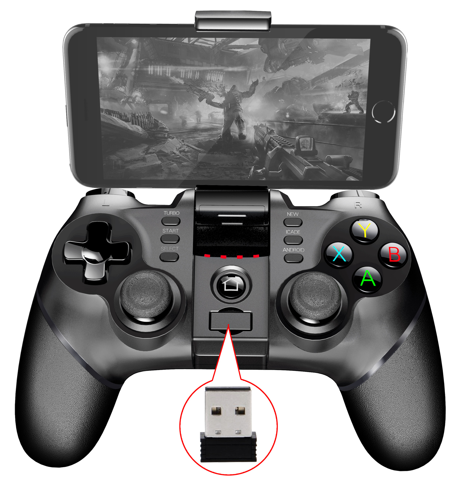 Gamepad Game Pad Controller Mobile Bluetooth-compatible Trigger Joystick For Android Cell Smart Phone TV Box PC PS3 VR