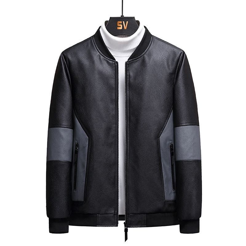 Large men's spring autumn trendy people add and increase loose stitching fat guy leather jacket 2021 new style, Gray
Large men's spring autumn trendy people add and increase loose stitching fat guy leather jacket 2021 new style, Gray
