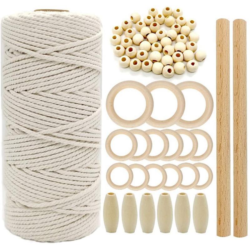 Other Garden Supplies 2022 Macrame Cord Natural Cotton Rope M With Wood Ring Stick For DIY Teether Kit Wall Hanging Plant Hanger
Other Garden Supplies 2022 Macrame Cord Natural Cotton Rope M With Wood Ring Stick For DIY Teether Kit Wall Hanging Plant Hanger