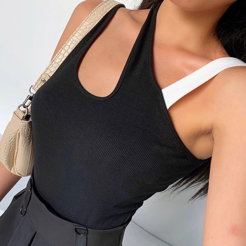 Instant Hot Sexy Black Splice Tank Top Criss Cross Slim Rib Knit Summer Slim Women Top Sleeveless Party Streetwear Female Tank, White
Instant Hot Sexy Black Splice Tank Top Criss Cross Slim Rib Knit Summer Slim Women Top Sleeveless Party Streetwear Female Tank, White
