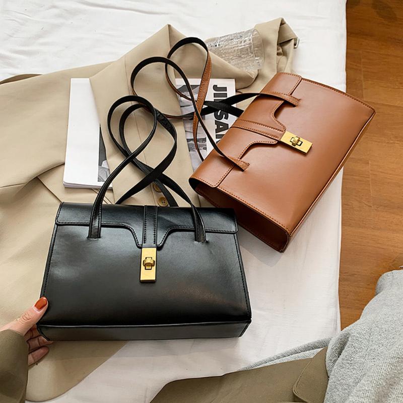 Simple Solid Color Shoulder Handbags Casual Women PU Leather Underarm Totes Shopping Travel Large Capacity Commuter Clutch 2021, Brown
Simple Solid Color Shoulder Handbags Casual Women PU Leather Underarm Totes Shopping Travel Large Capacity Commuter Clutch 2021, Brown