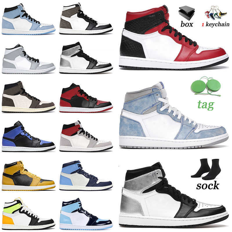 Jumpman 1 1s With Box 2021 High Quality Outdoor Shoes Hyper Royal Silver Toe Satin Snake Mens Women UNC Obsidian Trainers Sports 36-46
Jumpman 1 1s With Box 2021 High Quality Outdoor Shoes Hyper Royal Silver Toe Satin Snake Mens Women UNC Obsidian Trainers Sports 36-46