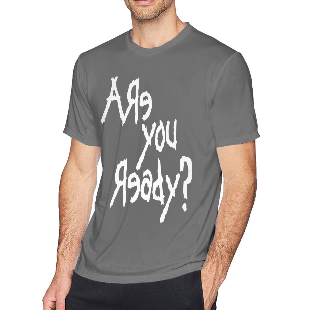 Korn T Shirt Are You Ready White Text T-Shirt Man Graphic Tee Shirt Awesome Classic Cotton Short Sleeve Tshirt T200224