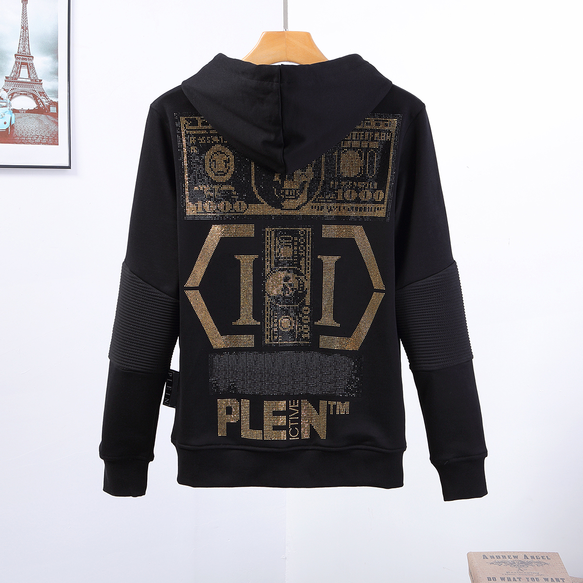 PLEIN BEAR Brand Warm Thick Sweatshirt Hip-Hop Loose Characteristic Personality Skull Pullover Rhinestone Luxury Men's Hoodie 81442, Black
PLEIN BEAR Brand Warm Thick Sweatshirt Hip-Hop Loose Characteristic Personality Skull Pullover Rhinestone Luxury Men's Hoodie 81442, Black
