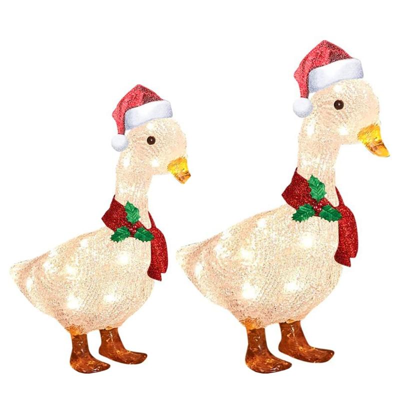 Christmas Decorations Duck Ornaments With Light String Outdoor Light-Up Luminous Holiday Garden Home
Christmas Decorations Duck Ornaments With Light String Outdoor Light-Up Luminous Holiday Garden Home