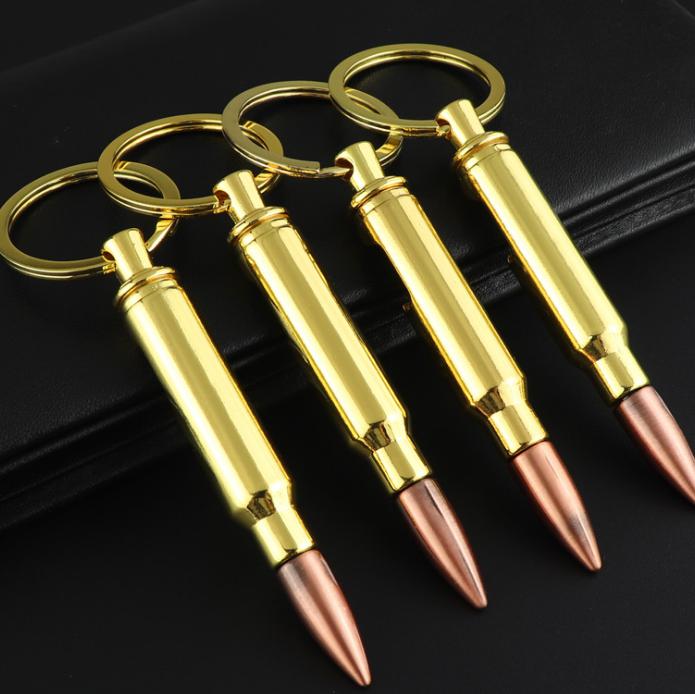 Beer Bottle Opener keychain Bullet Shell Shape Key Ring Chain Metal Beer Bar Keychain Tool for Wedding Birthday Day Great Cool