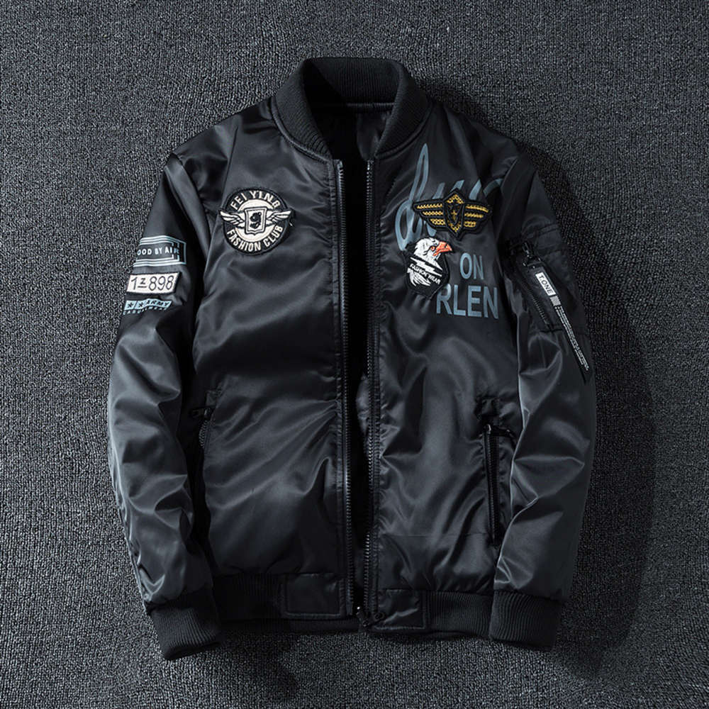 Spring and autumn jacket double-sided air force flying suit baseball collar winter heavy casual men's wear, Black;brown
Spring and autumn jacket double-sided air force flying suit baseball collar winter heavy casual men's wear, Black;brown