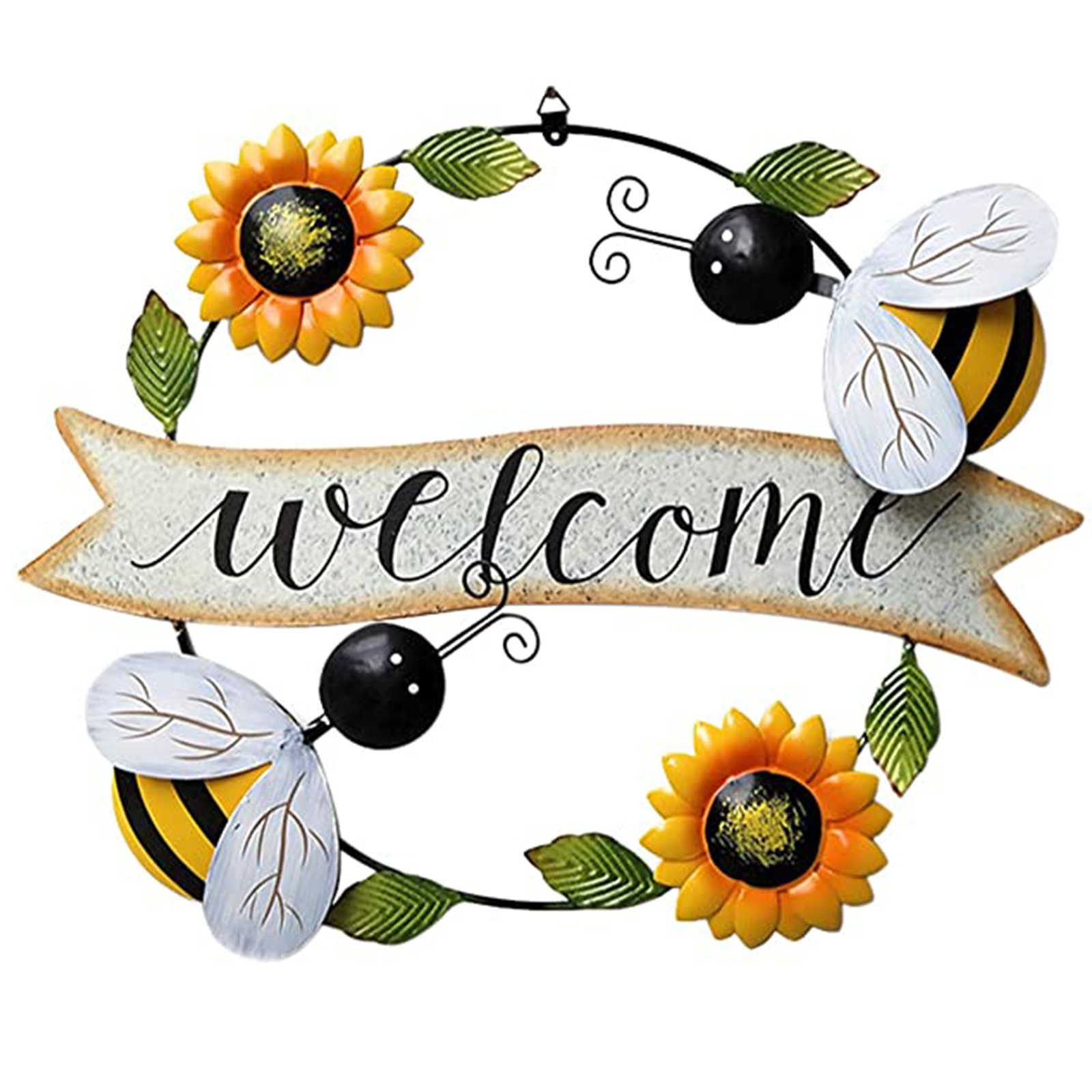 Metal Sunflower Bee Welcome Sign Wall Decor Metal Sunflower & Wall Art Decor Hanging For Indoor Outdoor Home Garden G0910
Metal Sunflower Bee Welcome Sign Wall Decor Metal Sunflower & Wall Art Decor Hanging For Indoor Outdoor Home Garden G0910