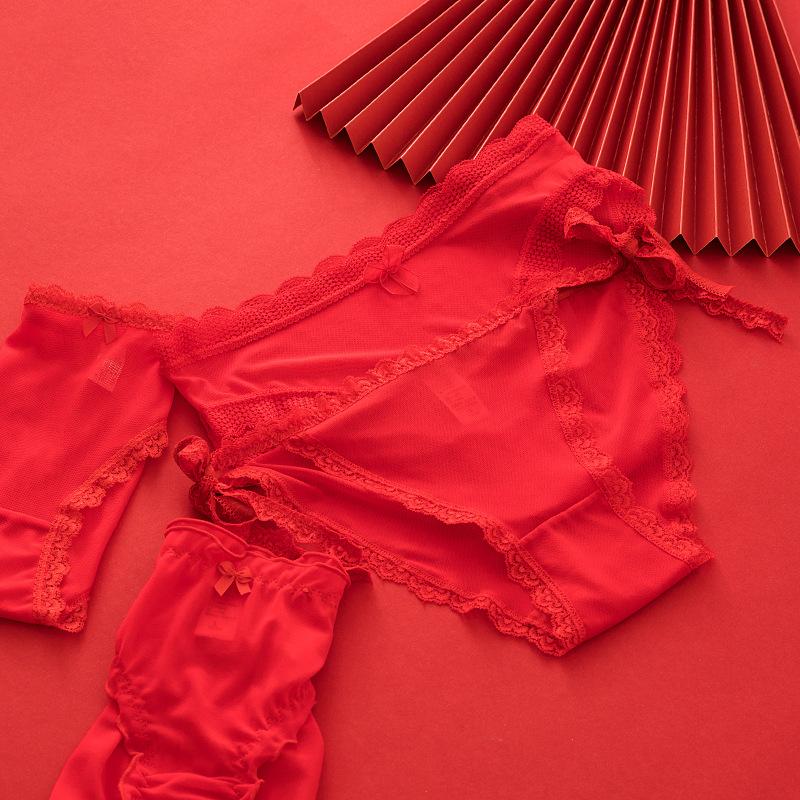 Women's Panties Red Ladies Cotton Crotch Natal Year Sexy Underwear Lace Triangle Shorts, Black;pink 
Women's Panties Red Ladies Cotton Crotch Natal Year Sexy Underwear Lace Triangle Shorts, Black;pink