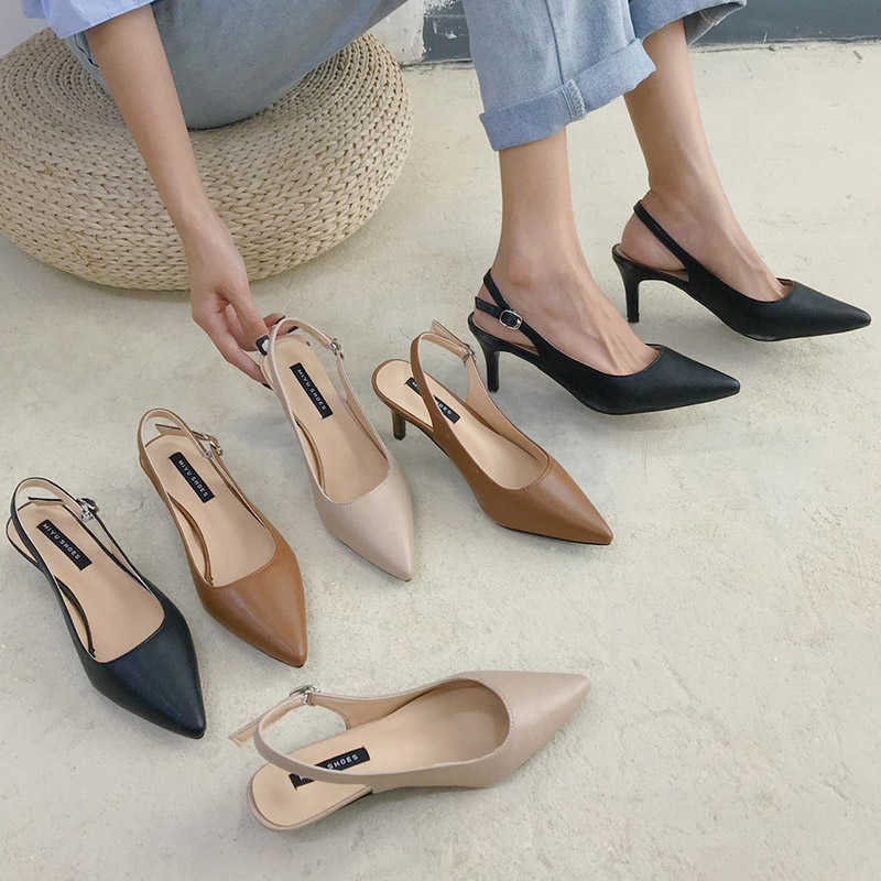 Women Pump Pointed Toe Sandals Slingbacks High Heels Dress Shoes Pointed Toe sandalias mujer Summer 3cm 7cm Ol Office Lady 9098N Y0721, 3cm brown
Women Pump Pointed Toe Sandals Slingbacks High Heels Dress Shoes Pointed Toe sandalias mujer Summer 3cm 7cm Ol Office Lady 9098N Y0721, 3cm brown