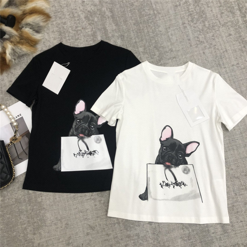 Top end net red 2021 fragrant dog printed round neck fashion loose short sleeve T-shirt for women, Black
Top end net red 2021 fragrant dog printed round neck fashion loose short sleeve T-shirt for women, Black