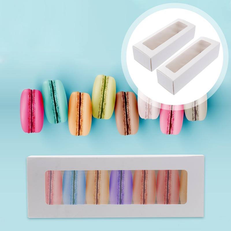 Gift Wrap 10pcs Macaron PVC Boxes With Clear Window Paper Packaging Box Cookie Containers For Home Dessert Shop (White Paper, Small)
Gift Wrap 10pcs Macaron PVC Boxes With Clear Window Paper Packaging Box Cookie Containers For Home Dessert Shop (White Paper, Small)