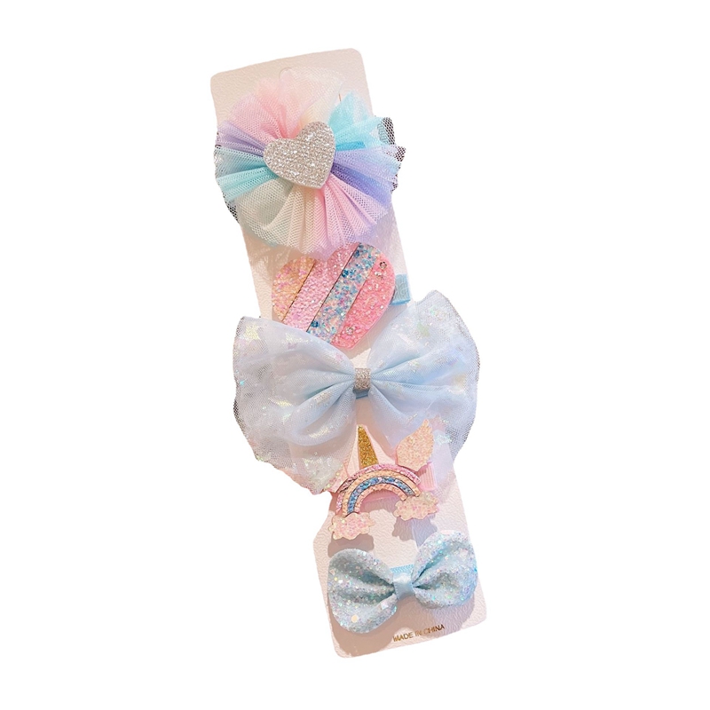 Cartoon Princess Cotton Printed Hair Clips For Cute Girls Plaid Bowknots Boutique Barrettes Kids Hair Accessories Hairpins 0843