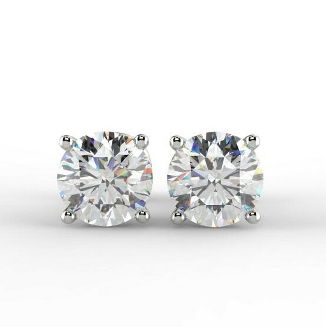 1.01 Ct Round Cut VS1/D Water Diamond Stud Earrings 14K White Gold Plated, Golden;silver
1.01 Ct Round Cut VS1/D Water Diamond Stud Earrings 14K White Gold Plated, Golden;silver