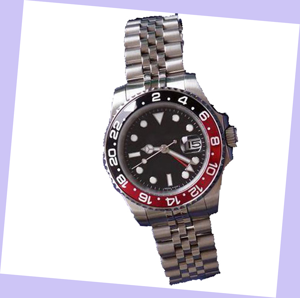 New GMT Hand Separate Wristwatches 40mm Black Red Bezel Master 116710 Stainless Steel 2813 Automatic Movement Jubilee Strap Mens Watches
New GMT Hand Separate Wristwatches 40mm Black Red Bezel Master 116710 Stainless Steel 2813 Automatic Movement Jubilee Strap Mens Watches