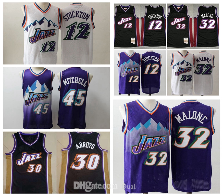 Design Vintage Jersey 32 KarlMaloneUtahJazzMitchell 12 JohnStockton 30 ArroyoRetro Stitched Basketball Jerseys, With logo
Design Vintage Jersey 32 KarlMaloneUtahJazzMitchell 12 JohnStockton 30 ArroyoRetro Stitched Basketball Jerseys, With logo