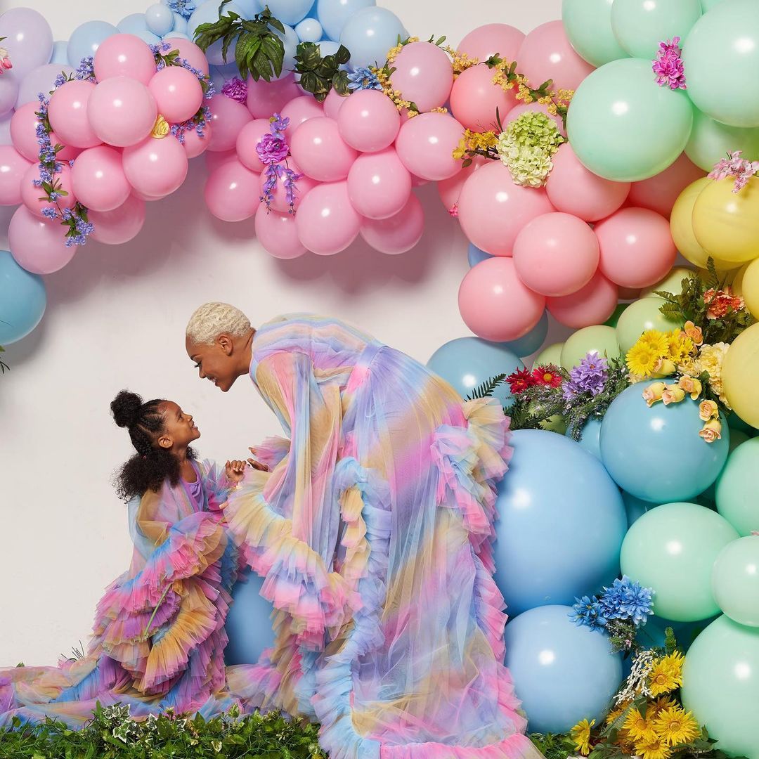 Colorful Tulle Sleepwear Robes Maternity Women Rainbow Bridal Ruffles Pregnant Woman Photoshoot Dress Long Sleeve Sheer Party Gowns
