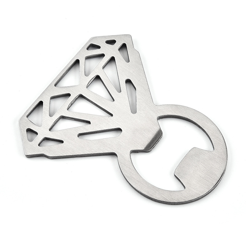 Unique Golden Dia Shaped Bottle Creative Gift Wedding Birthday Opener for Beer Wine Beverage HWE7110 Free shipping