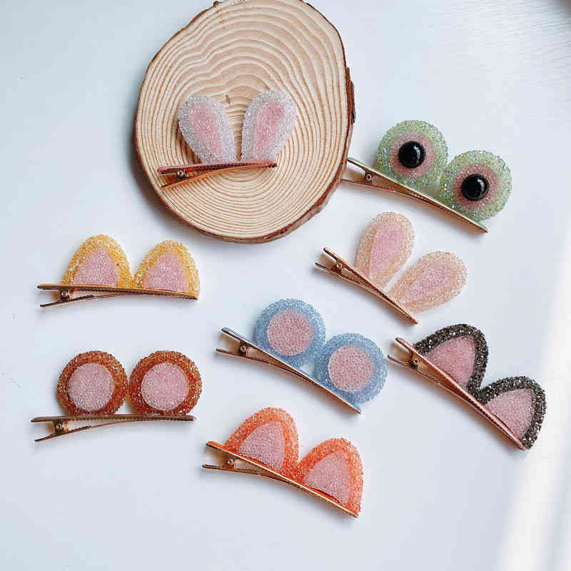 Hair Accessories Jewelry Korea 2021 Cartoon Rope Children Adult Cute Cat Ear Circle Rabbit Head Rubber Band