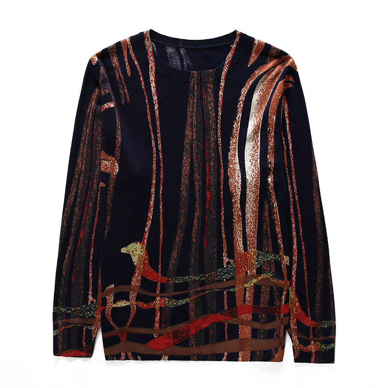 YISU Women Sweater fashion Spring Autumn Warm Pullovers Sweater stripe Printed Sweaters Female Knitted sweaters Female 210218