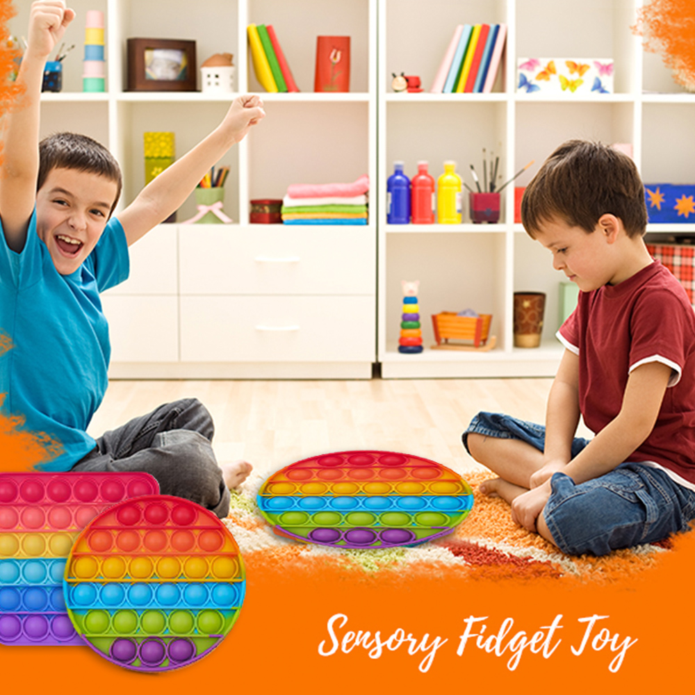 Funny Rainbow Decompression Toy Washable Fidget Sensory Toys for Toddlers 3-4 Kids 5-7 Finger Silicon Push Pop Stress Relief Adults Children Gifts
Funny Rainbow Decompression Toy Washable Fidget Sensory Toys for Toddlers 3-4 Kids 5-7 Finger Silicon Push Pop Stress Relief Adults Children Gifts
