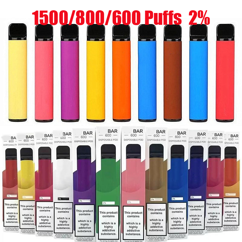 Bar Disposable E Cigarettes Pod Device 1500 600 Puffs 850mAh 550mAh Battery 4.8ml 2ml Prefilled Cartridge Vape Pen Vs BANG Plus XXL Elux Leg
Bar Disposable E Cigarettes Pod Device 1500 600 Puffs 850mAh 550mAh Battery 4.8ml 2ml Prefilled Cartridge Vape Pen Vs BANG Plus XXL Elux Leg