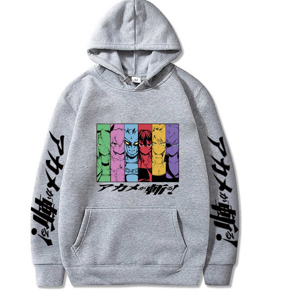 2021 Anime Akame Ga Kill Pullover Tops Long Sleeve Hip Hop Fashion Hoodie Y0804