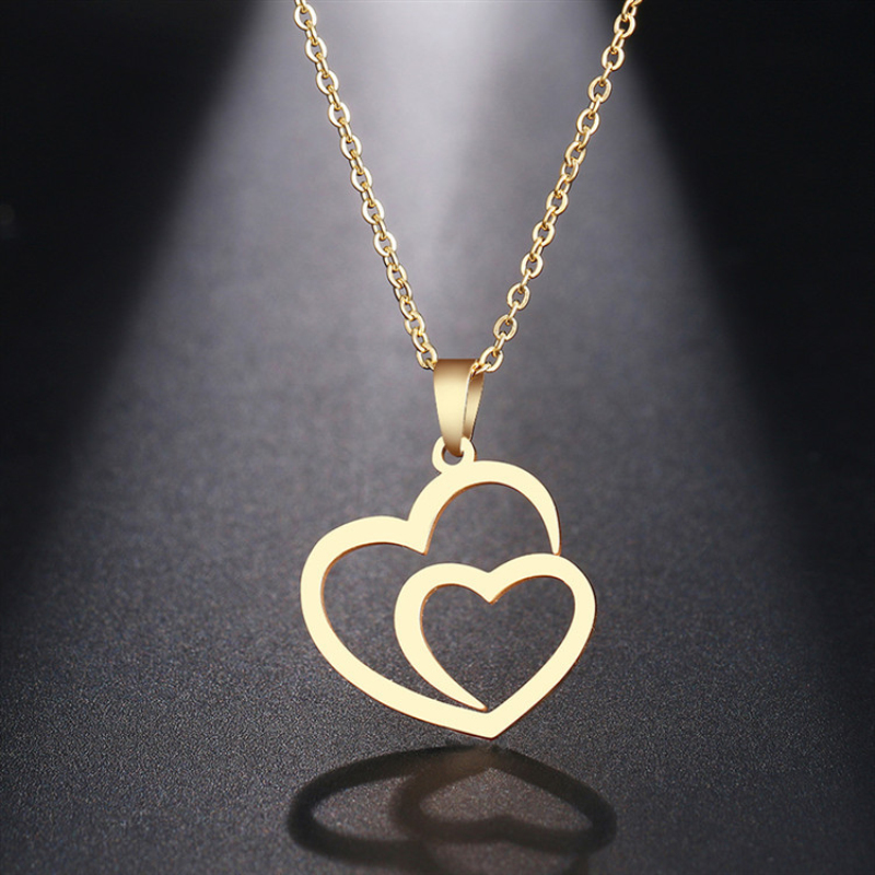 Stainless Steel Necklace For Women Man Hollow Double Heart Gold Choker Pendant Necklace Engagement Jewelry
Stainless Steel Necklace For Women Man Hollow Double Heart Gold Choker Pendant Necklace Engagement Jewelry