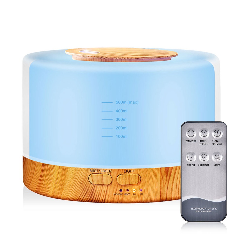 500ML Aromatherapy Diffuser Air Humidifier with LED Night Light for Home Room Ultrasonic Cool Mist Aroma Essential Oil Diffuser
500ML Aromatherapy Diffuser Air Humidifier with LED Night Light for Home Room Ultrasonic Cool Mist Aroma Essential Oil Diffuser