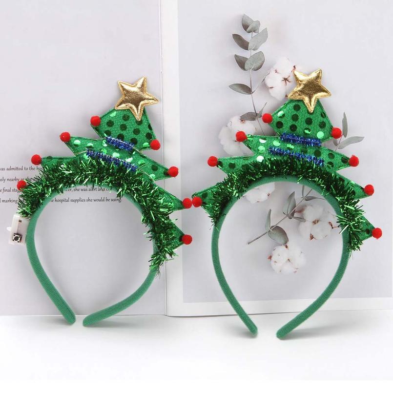 Adult Kids Led Blinking Headband Light Up Hair Band For Christmas Tree Holiday Decoration Party Accessory Gift Navid qylYhi