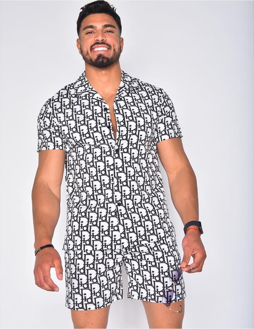 Hawaiian Sets Letter Print Men Tracksuits Turn Down Collar Button Shirt Beach Shorts Summer Mens Daily Street Wear Suit Brand, Drblack
Hawaiian Sets Letter Print Men Tracksuits Turn Down Collar Button Shirt Beach Shorts Summer Mens Daily Street Wear Suit Brand, Drblack