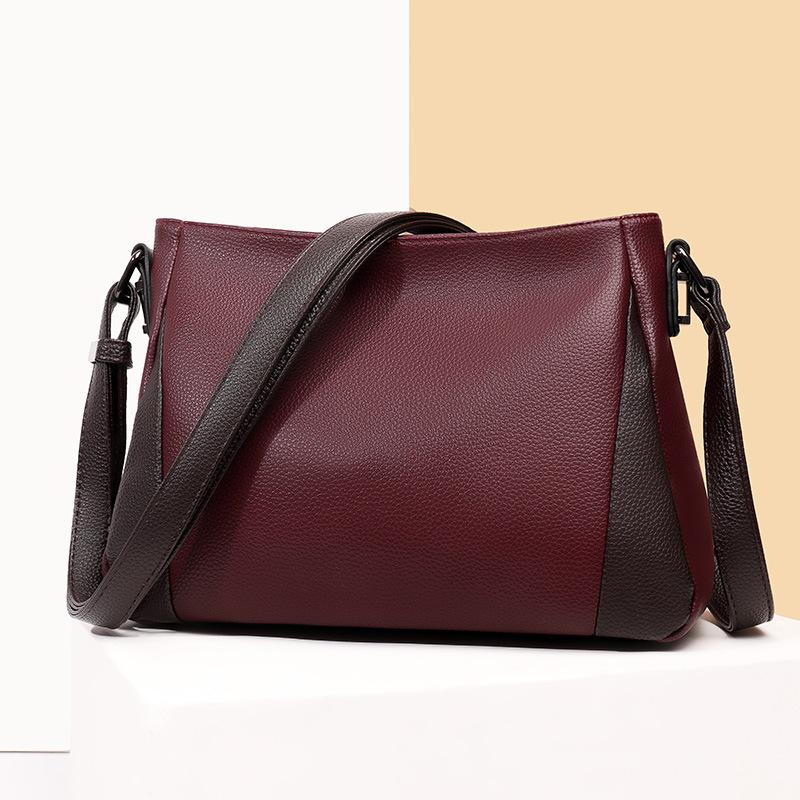 Bag women's bag 2021 new fashion women's soft leather large capacity middle-aged mother's single shoulder oblique, Black
Bag women's bag 2021 new fashion women's soft leather large capacity middle-aged mother's single shoulder oblique, Black