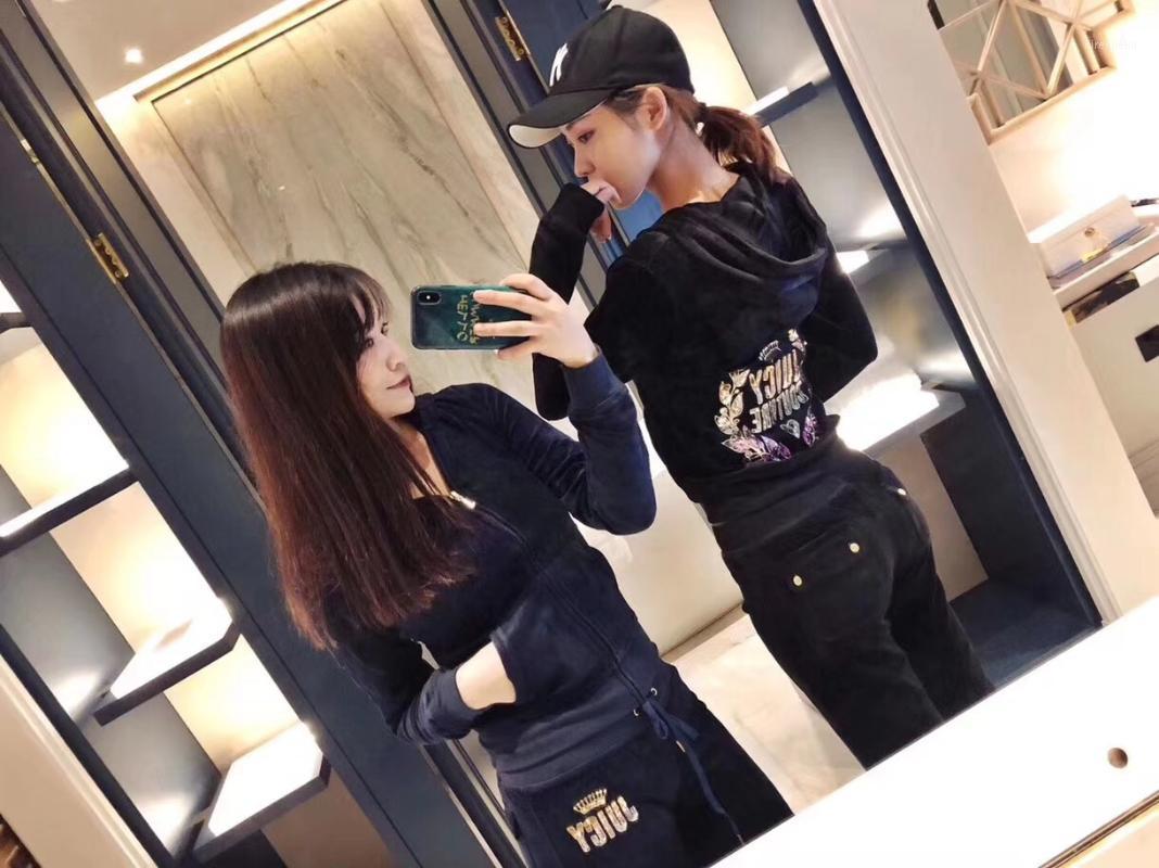 Running Sets Velvet Zipper Sweatshirt And Pants Fat Sister Sportswear 2021 Women's Brand Spring/Fall Fabric Tracksuits Velour Suit Hoodies, Black;blue
Running Sets Velvet Zipper Sweatshirt And Pants Fat Sister Sportswear 2021 Women's Brand Spring/Fall Fabric Tracksuits Velour Suit Hoodies, Black;blue